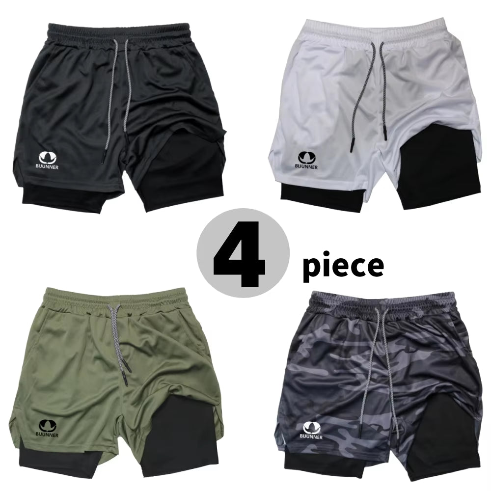 Pantaloncini Running Doppia Struttura – Asciugatura Rapida