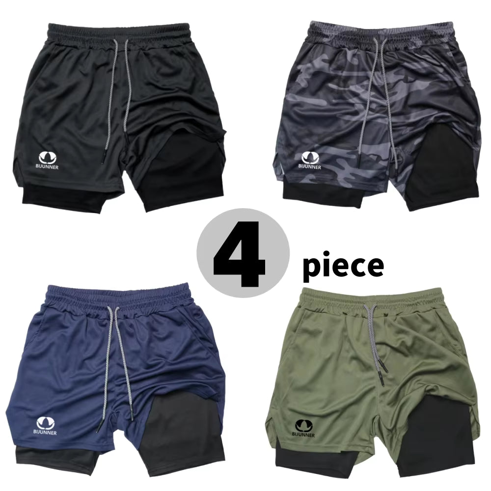 Pantaloncini Running Doppia Struttura – Asciugatura Rapida