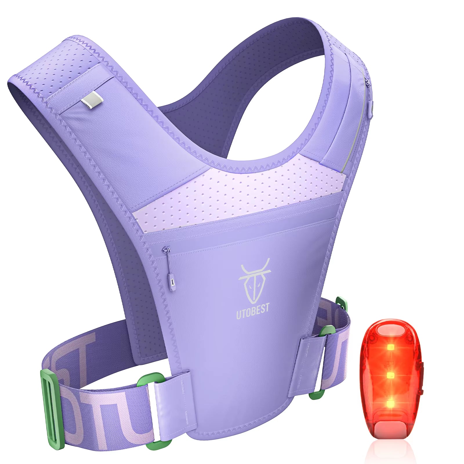 Gilet Running Ultra-Leggero con Luce di Sicurezza Integrata