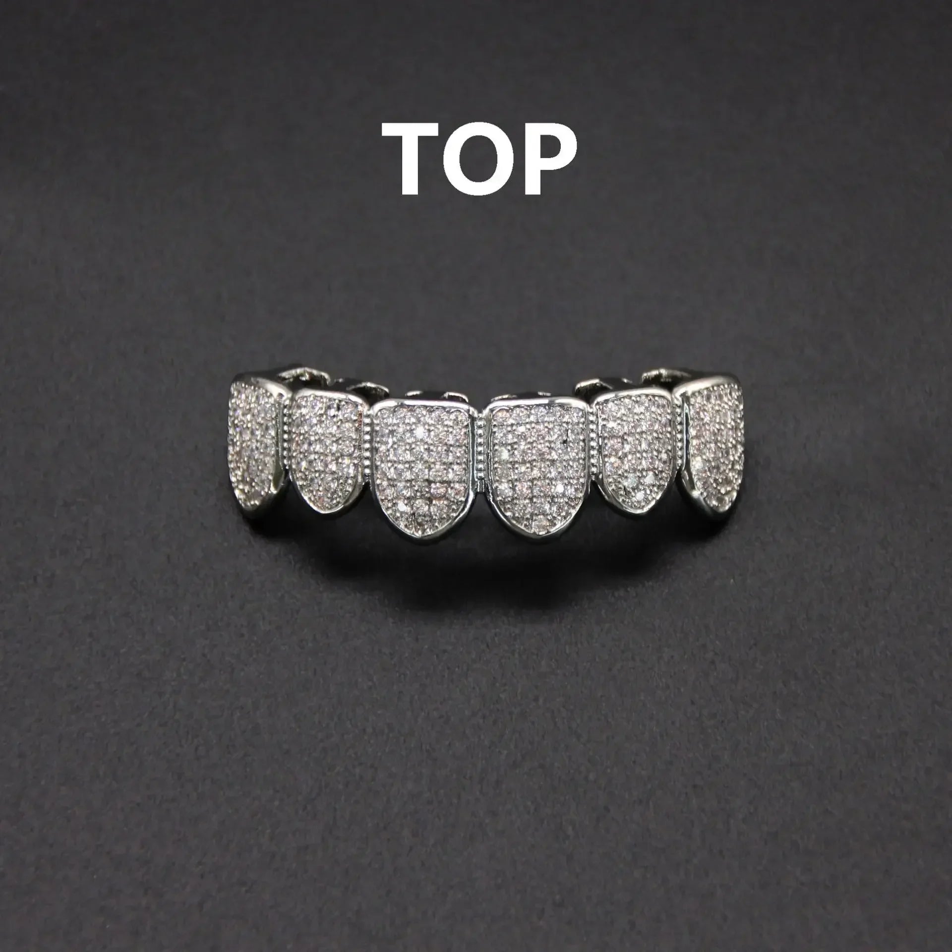 Set Grillz Iced Out "VVS Style" - Copri Denti Gold & Silver (Top & Bottom)