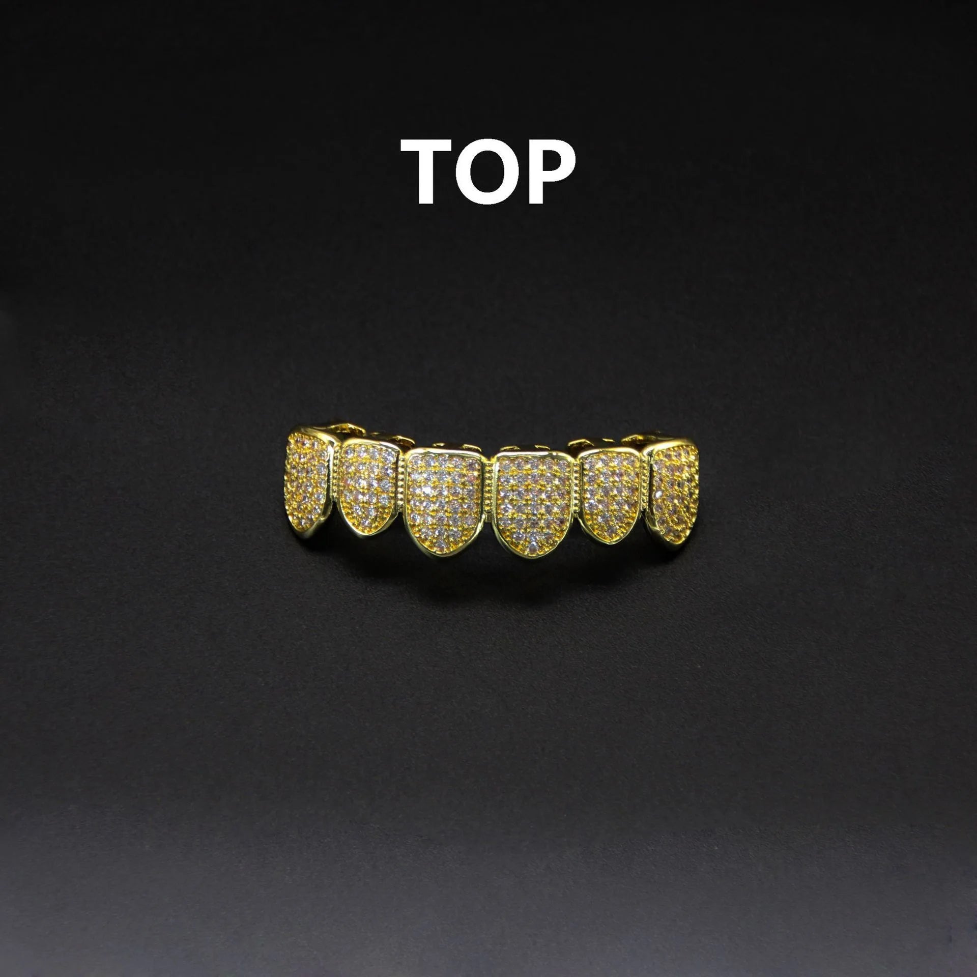 Set Grillz Iced Out "VVS Style" - Copri Denti Gold & Silver (Top & Bottom)