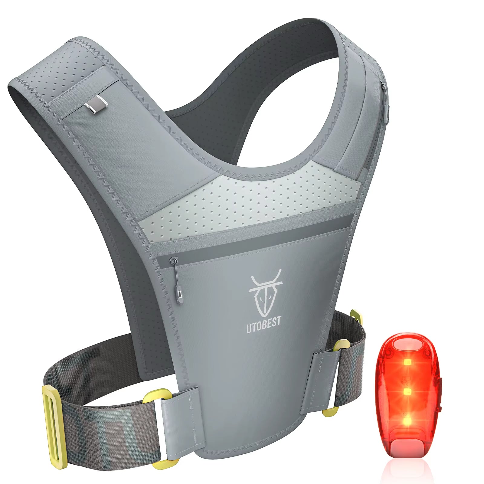 Gilet Running Ultra-Leggero con Luce di Sicurezza Integrata