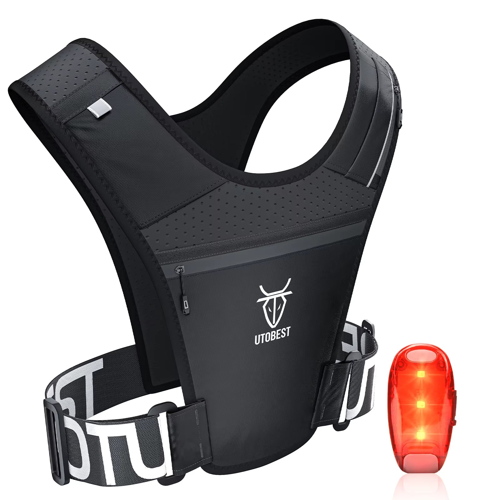 Gilet Running Ultra-Leggero con Luce di Sicurezza Integrata