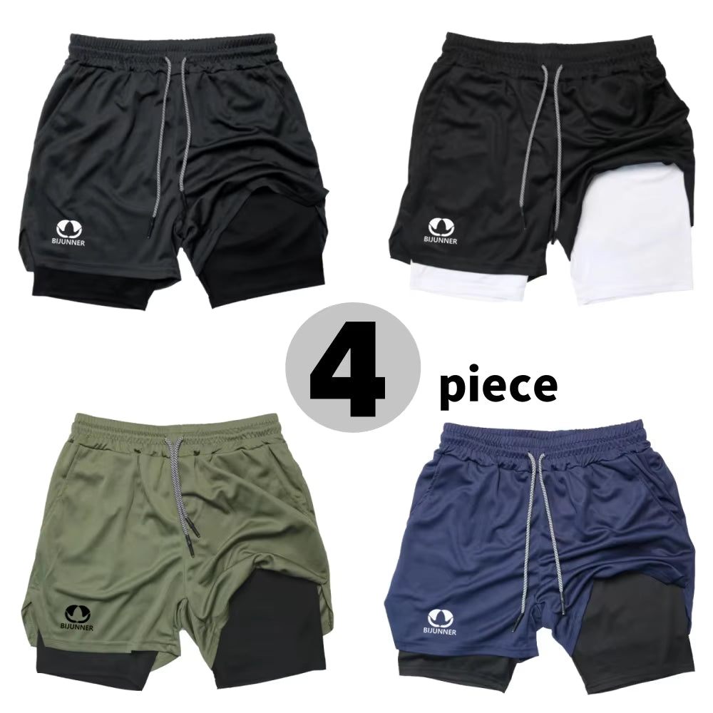 Pantaloncini Running Doppia Struttura – Asciugatura Rapida